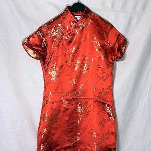 Satin Cheongsam Chinese Dress